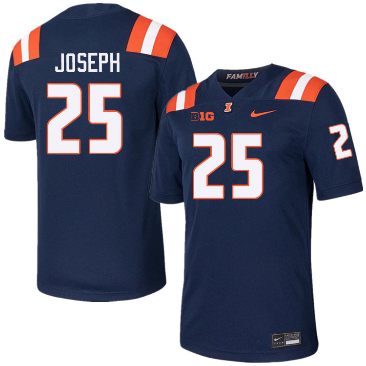 #25 Kerby Joseph Illinois Fighting Illini Football Jersey,Uniforms-Navy